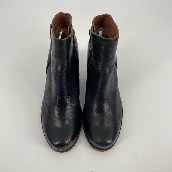 Women Kork Ease Ankle Black Leather Booties - Picture 3 of 7